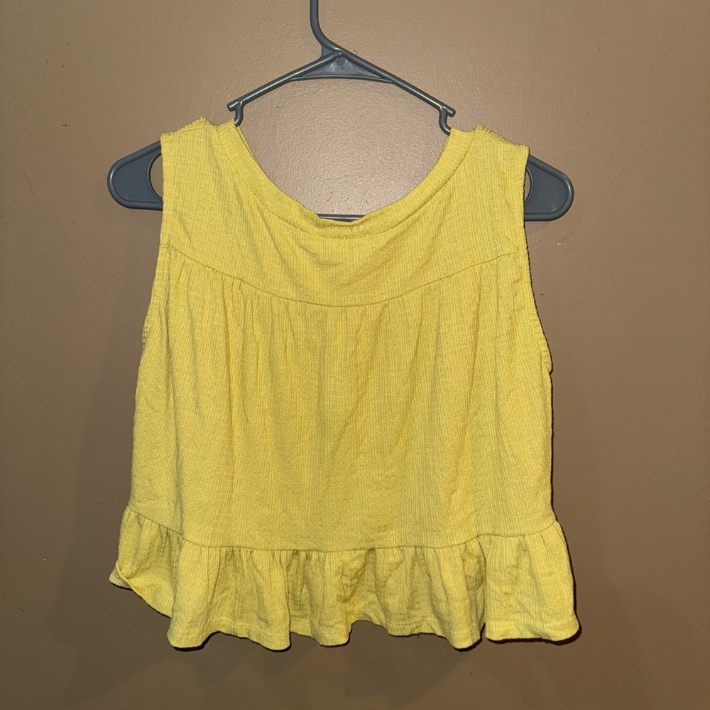 Sunny Yellow Ruffle Tank Top - Picture 2 of 2
